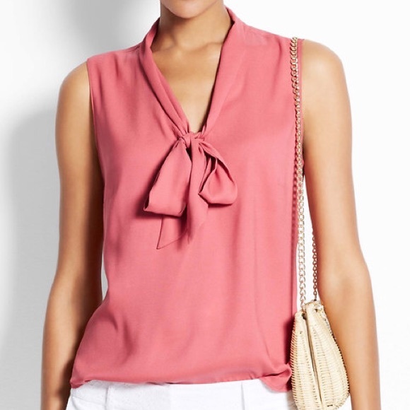 NWT Pink Ann Taylor Blouse with Bow