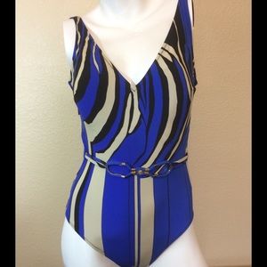 Gottex Blue Black Swimsuit