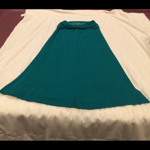 Hive and Honey teal maxi skirt