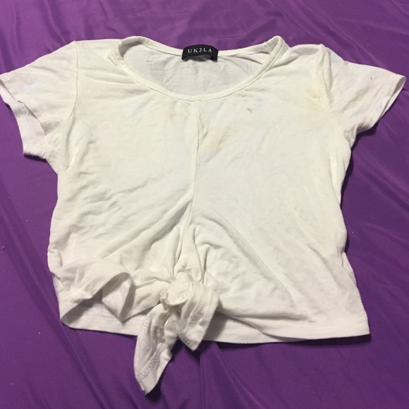 White crop top