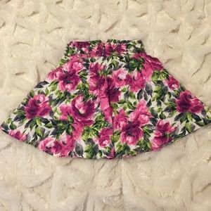 Spikey Floral Skater Skirt (S)