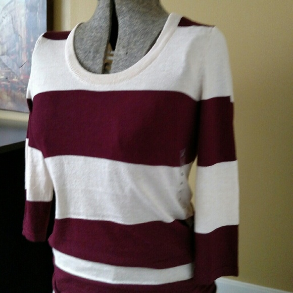 Pink Rose - New Striped Sweater M/L