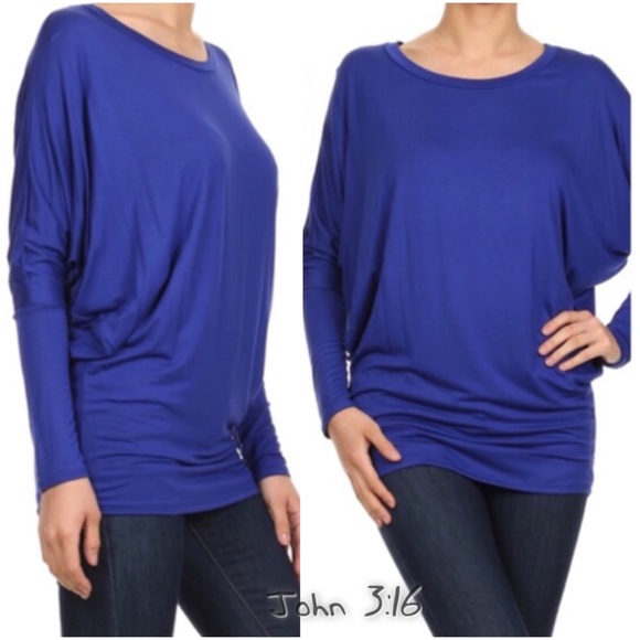 Tops - last one✔️ Dolman tunics in royal blue