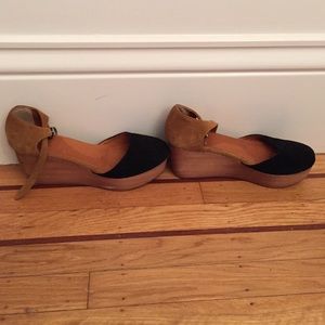Madewell ankle strap wedges