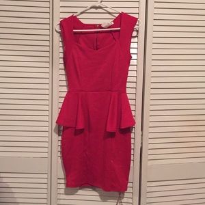 Red peplum dress size small
