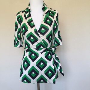 Diane von Furstenberg Vintage Jilliana wrap top