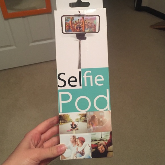 Blue selfie stick