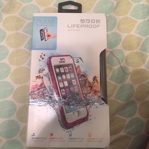 Pink and White LifeProof Nuud Case