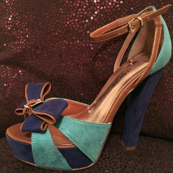 Shades of blue heels