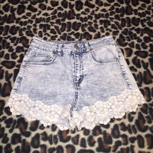 Lace Bottom Shorts