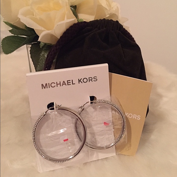 Michael Kors brand new half diamond earrings!