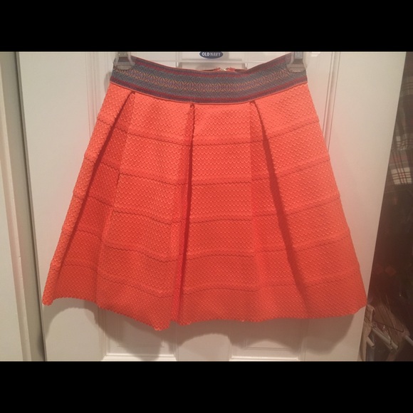 Francesca's orange bandage skirt