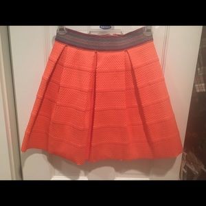 Francesca's orange bandage skirt