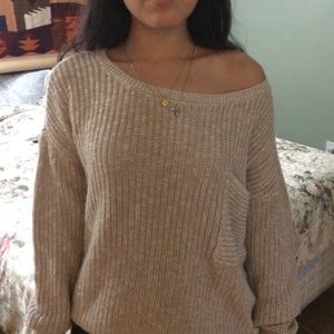 Garage brand tan sweater