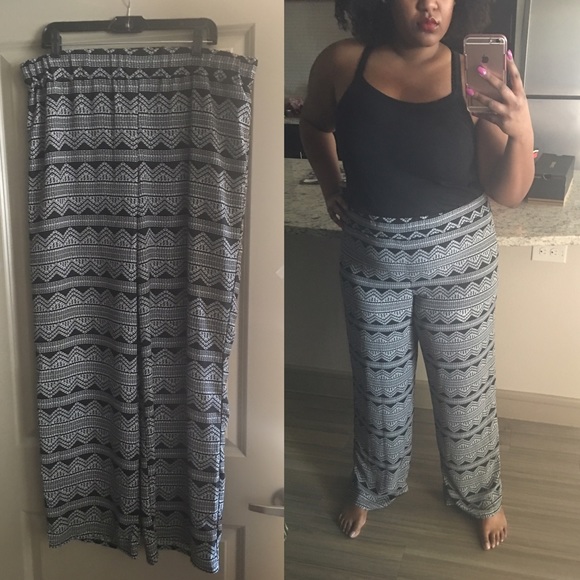 Black and White Aztec Pants