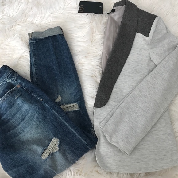 OVI Heather Grey Contrast Jacket - Picture 3 of 8