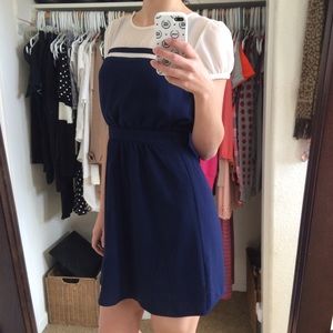 Blue and white dress!