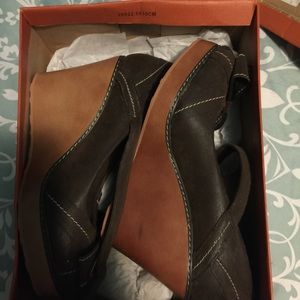 Brown Mary Janes platforms