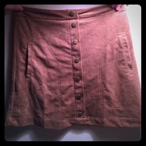 Mini suede skirt