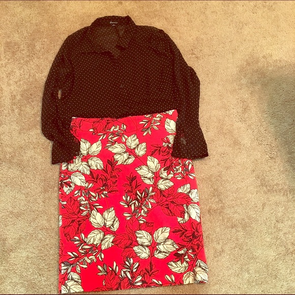 Ann taylor floral pencil skirt size M (regular)