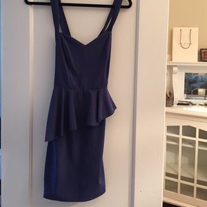 Blue peplum dress