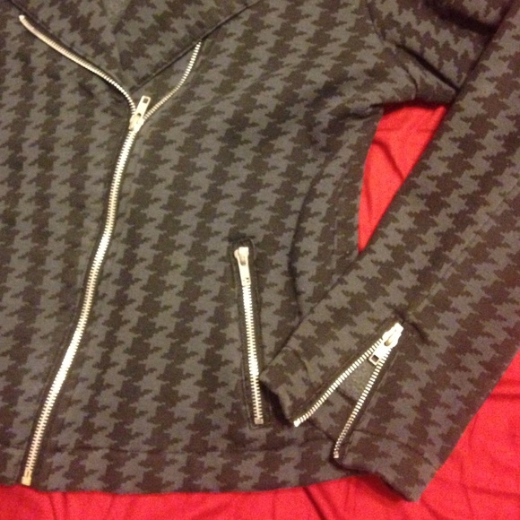 Houndstooth zip up jacket - Picture 2 of 2