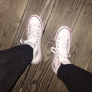 Optical White hightop Converse