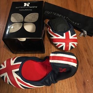 Folding Ballet Flats - Union Flag
