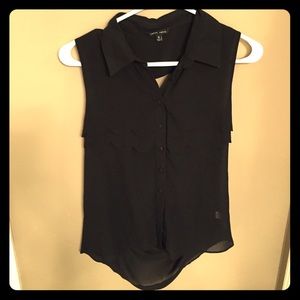 Sleeveless Black Blouse