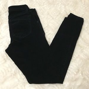 Black velour jeans