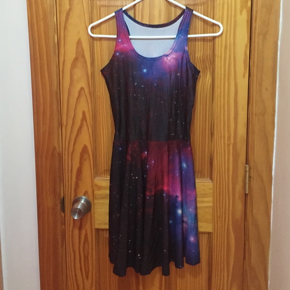 Galaxy print skater dress