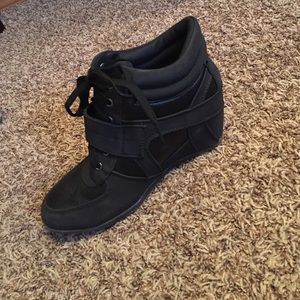 Black Sneaker Wedges