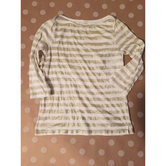 Jcrew gold striped shirt