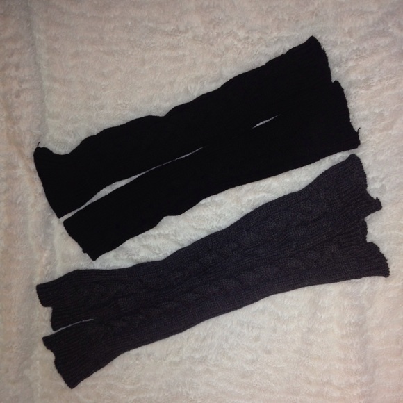 Gray & Black Leg Warmers