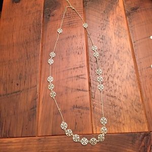 Silver plated long necklace