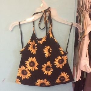 Forever 21 sunflower Halter Top
