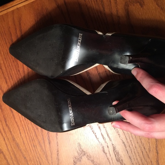 Black and white, Enzo Angiolino heels, 9 1/2 - Picture 3 of 4