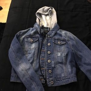 Hooded jean jacket