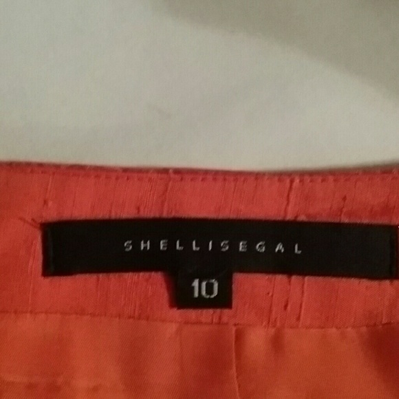 SHELLI SEGAL ORANGE LONG SKIRT / FORMAL LONG SKIRT - Picture 3 of 4