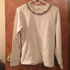 Jeweled j crew sweater
