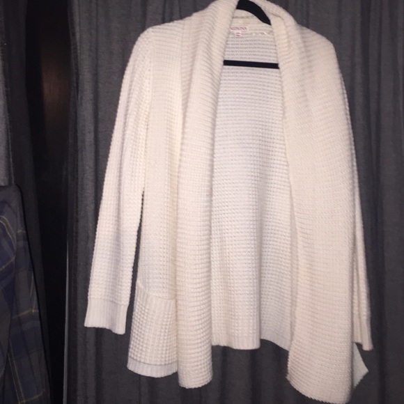 cozy white cardigan