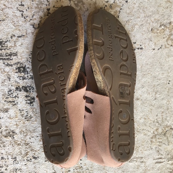 Pedro Garcia Rose Leather Sandals - Size 38 - Picture 3 of 3