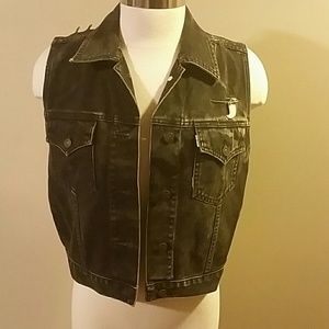 Levi's Black Denim jacket(custom made)