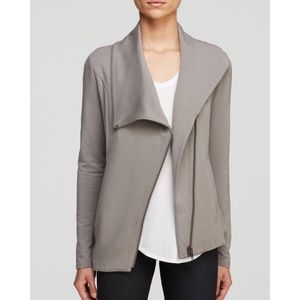 HELMUT LANG asymmetrical zip jacket in grey HELMUT LANG asymmetrical zip jacket in grey