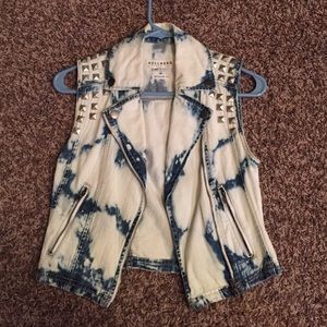 White wash denim vest
