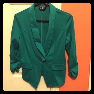 Never worn teal fitted blazer