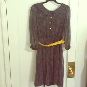 Blue print dress with belt (Antonio Melani)