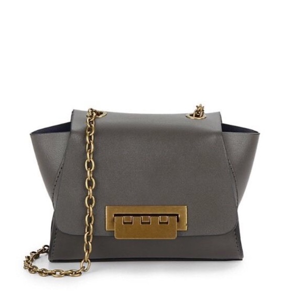 Zac Posen MiniEartha Leather ShoulderBag Dark Grey