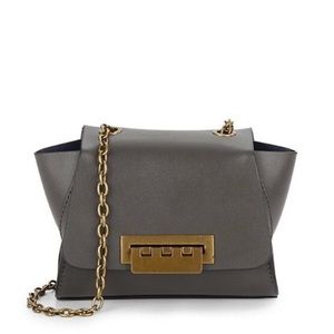 Zac Posen MiniEartha Leather ShoulderBag Dark Grey