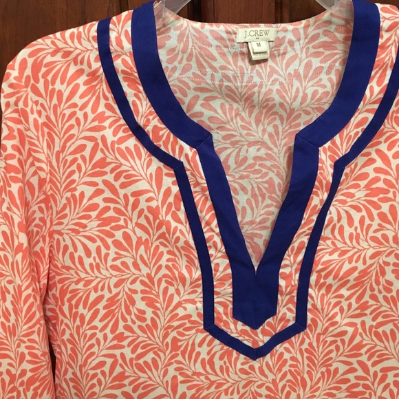 J.CREW Coral And Blue Tunic!!